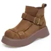 Botines Birkenstock Clásicos de Suela Gruesa Estilo Retro para Mujer, Nuevo Estilo Otoño/Invierno, Que Aumentan la Altura, Forrados de Felpa, Cómodos, Tallas Grandes