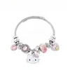 Pulseira Panjia Rosa Pulseira Gato KT Pulseira Desenho Animado Transfronteiriça Fofa Pando Hello Kitty Puxar Fábrica de Joias Atacado