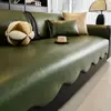2026 Nuevo Modelo Cojín de Sofá de Cuero con Forma Irregular, Estilo de Lujo Ligero, Sensación de Alta Gama, Impermeable, Resistente a la Orina, Cojín Antideslizante para Asiento de Sofá, Venta al por Mayor