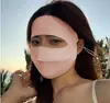 Máscara Facial com Protetor Solar Feminina Anti-UV Verão Ciclismo Dirigindo Facekini de Seda Gelada Protetor Facial Máscara de Sombreamento Facial Completo