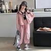 Novo Macacão de Primavera e Outono para Menina Conjunto Infantil de Duas Peças Crianças Grandes Pai-Filho Solto Estilo Ocidental Rede Roupa Infravermelha Novo
