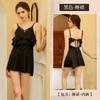 Ropa interior sexy Lin Linting para mujer, conjunto de camisón de gasa con tirantes y volantes, tentación, 2512