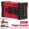 Inversor 300W Convertidor Transfronterizo 12V a 220V110V Pantalla Dual LCD Inteligente 4 USB 4.2A Carga Rápida
