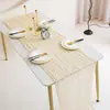 Amazon Comercio Exterior Transfronterizo Bali Chifón Arrugado Caminos de Mesa, Mantel Retorcido, Decoración de Fiesta, Caminos de Mesa Arrugados, Chifón Arrugado