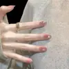 Uva Cristal de Hielo Agua~Estilo Francés Suave y Transparente Morado Claro Ojo de Gato Perlas de Vidrio para Uñas, Uñas Portátiles que Mejoran el Cutis, Gama Alta