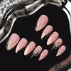 Bestseller transfronterizo: uñas postizas simples y favorecedoras en forma de almendra para mujer, piezas de arte para uñas postizas de alta gama, productos de arte para uñas terminados al por mayor