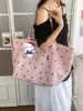 Bolsa de lona con estampado de leopardo para mujer, bolsa de gran capacidad, nuevo modelo 2026, bolso de mano de estrella transfronterizo, bolso de hombro para el trabajo, bolsa versátil