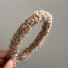 Tiara Pequena de Coração em Liga Enrolada para Mulheres, Tiara de Lã de Cordeiro Pelúcia Outono e Inverno, Toque de Luxo, Versátil para Sair
