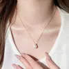 Collar de Zirconia con Perla Única Estilo Francés para Mujer, Sencillo y de Alta Gama, Cadena Ligera de Lujo para Clavícula, Estilo de Nicho, Accesorio Versátil