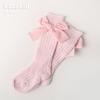Calcetines para niños otoño e invierno calcetines de tubo de punto calcetines de algodón cálido para bebé calcetines de felpa con lazo de terciopelo calcetines gruesos para niños