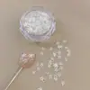 Lentejuelas para Uñas Azúcar Blanco Estrella Diamante Lentejuelas Mariposa Estrella Corazón Populares Accesorios de Decoración para Uñas
