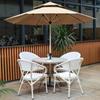 Mesa y silla de balcón combinación de mesa y silla para exteriores aleación de aluminio malla mesa y silla juego de mesa y silla con sombrilla para el sol ocio exterior impermeable