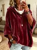2026 Transfronterizo Europeo y Americano Amazon Nuevo Otoño/Invierno Sudadera con Capucha Casual de Terciopelo para Mujer Color Sólido