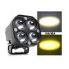 Luz LED de foco de trébol de cuatro hojas transfronteriza nueva luz de trabajo para motocicleta modificada luz doble amarilla y blanca coche eléctrico impermeable