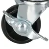 Rueda giratoria de freno lateral de tornillo de 1.5 pulgadas rueda universal industrial rueda giratoria de carro de PP rueda doble