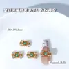 Nuevo Lujo Accesible Zircón Corazón Lazo Corona Pavo Real Cobre Incrustado Zircón DIY Manicura Bolsa para Presbicia Accesorios