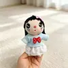 Solo Ropa de Muñeca Personaje de Dibujos Animados yu cartoon juguete de peluche ropa de muñeca linda pequeña yu exposición de arte Minnie T atuendo de vestido de gasa blanca