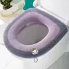 Funda de Asiento de Inodoro de Felpa para Invierno con Asa Engrosada, Funda de Asiento de Inodoro Universal Cálida de Felpa para el Hogar, Lavable