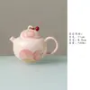 Juego de Té Miyan Pintado a Mano de Flor de Durazno Rosa, Tetera Hecha a Mano, Gaiwan, Taza de Té, Colección de Tazas para Anfitrión, Juego de Té de Alto Valor