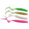 Luya Bait Nova isca explosiva de pesca Soft Bait Texas Fishing Group Curly Tail Maggot Flor de mandarim Boca armada Baixo Faixa branca Pesca marítima Água doce Rabo único