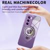 Aplicável ao estojo de celular OPPOA96 galvanizado A78 transparente RealmeC55 giroscópio magnético suporte RENO12F transfronteiriço