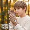 Guantes de Celebridad de Internet Transfronterizos, Guantes de Invierno de Felpa de Medio Dedo con Cubierta Plegable Calientes sin Dedos de Piel Sintética de Visón Tejidos para Estudiantes y Niños