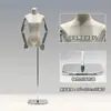 Loja de Roupas Estilo Coreano Manequim para Exposição de Roupas Manequim Feminino de Camurça Meio Corpo Suporte para Manequim Suporte de Exposição de Corpo Humano Completo