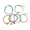 Set de Pulseras Bohemianas Europeas y Americanas Latinoamericanas Retro Mano de Fátima Árbol de la Vida Cristal de Imitación Ccb con Cuentas