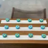 Accesorios con Forma de Corazón de Turquesa de Magnesita Hechos a Mano DIY Accesorios Culturales Cuentas Espaciadoras para Pulsera Cuerda Trenzada Colgante Accesorios Creativos
