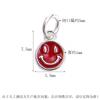 Atacado S925 prata esterlina cor gota cola rosto sorridente pendurado ins tendência rodada marca pingente pulseira DIY pingente de corda pingente