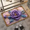 Tapete de piso de diatomeas floral transfronterizo para entrada de casa, resistente a la suciedad y fácil de limpiar, tapete para pies que remueve el polvo para puerta