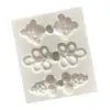 Botón de Nudo Chino Forma de Cheongsam Molde de Silicona Líquida Plegado Azúcar Chocolate Molde Decorativo Molde para Hornear