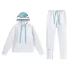 Synaworld Sudadera con Forro Polar Estampado de Espuma Tridimensional para Hombre y Mujer Suéter Holgado Casual Traje de Pantalón Pareja