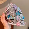 Nueva Tiara de Corona de Princesa Dibujos Animados Infantiles Diadema de Cristal Diadema para Niñas Regalo de Cumpleaños para Niñas Corona Atmosférica
