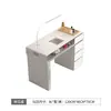 Conjunto de Mesa e Cadeira para Salão de Unhas, Oferta Especial, Mesa de Unhas Multifuncional Econômica Individual/Dupla Estilo Chinês Mármore, Estilo Creme