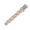 Pinza para el Cabello de Cristal Azul con Sal Marina Coreana para Mujer, Pinza de Alto Nivel para Flequillo Lateral, Exquisita Horquilla para Cabello Suelto, Pinza de Pato Accesorio para el Cabello