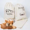 2026 Nuevo Modelo Bolsa de Algodón con Cordón para Empaquetar Pan, Bolsa a Prueba de Polvo para Baguette, Bolsita de Algodón y Lino con Cordón