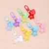 Llavero de Corazón Estrella de Gelatina Acrílica Nuevo Macarrón Accesorio Versátil DIY Colgante para Bolsa