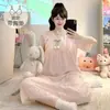 Pijama de Verão Feminino Plus Size com Bojo, Camisola Fina de Algodão Nuvem de Manga Curta, Roupa de Dormir Soltinha Tamanho Grande Estilo Princesa