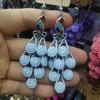 Pendientes especiales de línea colorida de estilo étnico de pavo real para mujer, con diamantes de imitación, retro, personalidad, combinables con todo, pendientes de gota de agua, pendientes de viaje de Yunnan