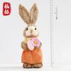 Regalos Hechos a Mano del Bosque Conejo de Paja de 35cm Decoración del Hogar Estilo Retro Pastoral Regalo Accesorios para Disparos en Ventanas de Bodas