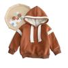 Moletons de Veludo Outono e Inverno para Meninos, Novas Blusas Grossas para Crianças, Roupas de Inverno para Bebês, Roupas Quentes Casuais com Capuz