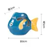 Enfeites de Cerâmica [Peixes Viajam Pelo Mundo] Peixe de Cerâmica Colorido com Listras Pintado à Mão Pode Flutuar na Água Decoração de Aquário