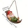 Decorações de Papai Noel para Jardim Externo, Enfeites de Animais para Jardinagem, Decorações de Artesanato em Resina, Enfeites Pendentes de Cachorro e Sapo