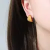 Pendientes de titanio y acero de diseño nicho estilo retro simple moda de lujo ligero transfronteriza francesa joyería geométrica en forma de U para mujer