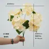 Flor Artificial de Hortensia Grande de 5 Ramas Boda Decoración Suave Arreglo Floral para Exteriores Flor de Caramelo Decorativa Pared de Flores Decorativa Flor Artificial