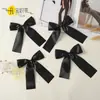 Bolsa Negra Grande de Poliéster Cinta en la Cintura Lazo Hecho a Mano DIY Mitad Atado para el Cabello Regalo Lazo Decorativo Gama Alta