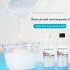 Molde autodesespumante de grau alimentício transfronteiriço Líquido AB Silicone flip DIY Lama de descompressão com sensação de água Silicone de amassar