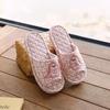 Pantuflas de pareja de tela de algodón transfronteriza para hombre y mujer, zapatos para el hogar de primavera y otoño, pantuflas de piso silenciosas antideslizantes de tres capas engrosadas para interiores