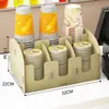 Porta-copos de papel descartável, dispensador de copos para loja de milk tea, porta-copos multifuncional para balcão de cafeteria